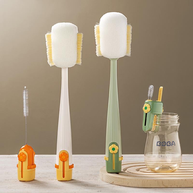 Multi-functional 5-in-1 Baby Bottle Cleaning Brush – For Cup Lid Cleaning & Home Kitchen Tasks