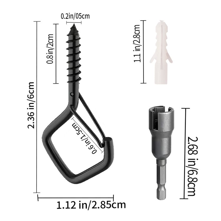 20 PCS Windproof & Rust-Resistant🔧Safety Screw Durable Metal Ceiling Hook