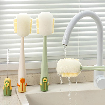 Multi-functional 5-in-1 Baby Bottle Cleaning Brush – For Cup Lid Cleaning & Home Kitchen Tasks