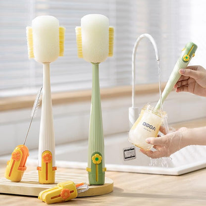 Multi-functional 5-in-1 Baby Bottle Cleaning Brush – For Cup Lid Cleaning & Home Kitchen Tasks