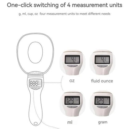 Digital Measuring Spoon- for Cooking Baking - Smart Adjustable Measure Cup for Home Cooks Bakers Pet Owners