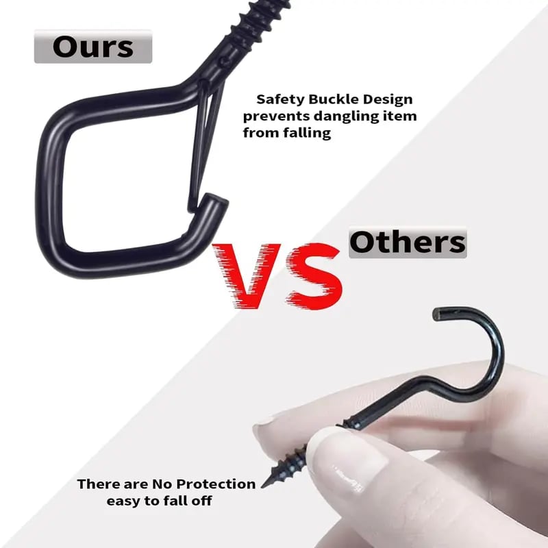 20 PCS Windproof & Rust-Resistant🔧Safety Screw Durable Metal Ceiling Hook