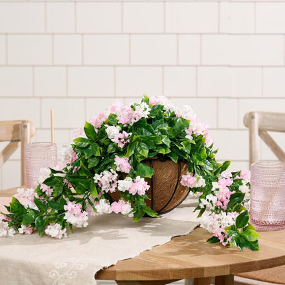 Faux Crepe Myrtle Hanging Baskets – 2 Pack Artificial Flower Decor for Outdoor & Indoor 🌸